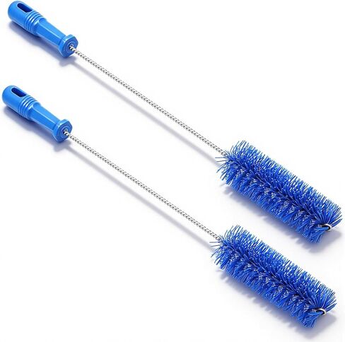 Baderke 2 Pieces Blue Tube Cleaning Brushes Tube Cleaning Brush Shower Drain Brush Pipe Brush for Cleaning Drains Long Brush Plastic Brush Flexible Cleaning Tool (1.5 Inch) in Kuwait