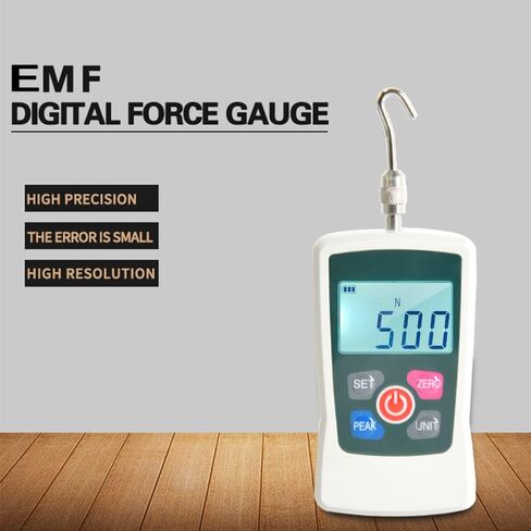 Digital Force Gauge 500N/ 50kg/ 110Lb/ 1760oz Portable Push Pull Force Meter Unit Switchable Backlit Mini Dynamometer with 6 Fixture Heads, Storage Case, Auto Power off in Kuwait