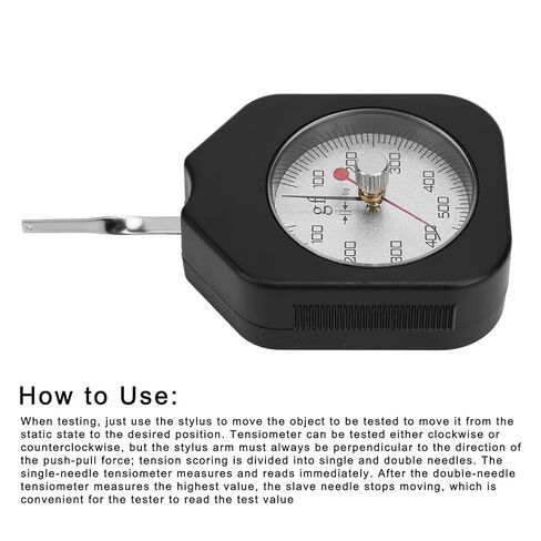 Dial Tension Gauge, 500G High Accuracy Tension Meter Tester, Portable Gram Force Gauge Tensiometer with Dual Pointer for Electronic Switch in Kuwait