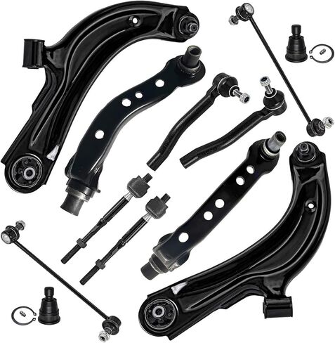 Detroit Axle - 12pc Front End Kit for GMC Chevy Silverado Sierra Suburban Yukon XL 1500 Tahoe Escalade ESV EXT 2 Upper Control Arms 2 Sway Bars 4 Tie Rods 2 Lower Ball Joints 2 Boots in Kuwait
