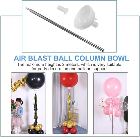 Balloon Rod and Balloon Sticks with 36-inch Bowl Holder 2 Meter Telescopic Plastic Support for Party Decorations Stand without Base in Saudi Arabia
