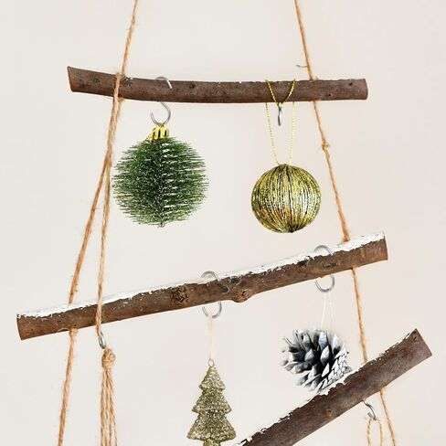 Thinp 40 قطعة خطافات صغيرة على شكل حرف S للتعليق، 1-1/2 خطاف من الفولاذ المقاوم للصدأ على شكل حرف S، خطاف صغير للخدمة الشاقة، شماعات صغيرة على شكل حرف S لتزيين عيد الميلاد، علامات سلسلة مفاتيح مجوهرات مصنوعة يدويًا (فضي) in Kuwait