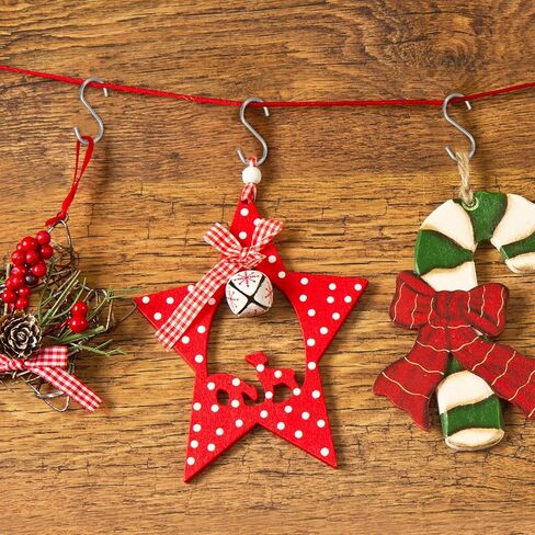 Thinp 40 قطعة خطافات صغيرة على شكل حرف S للتعليق، 1-1/2 خطاف من الفولاذ المقاوم للصدأ على شكل حرف S، خطاف صغير للخدمة الشاقة، شماعات صغيرة على شكل حرف S لتزيين عيد الميلاد، علامات سلسلة مفاتيح مجوهرات مصنوعة يدويًا (فضي) in Kuwait