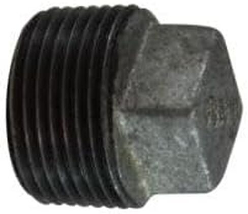 MIDLAND INDUSTRIES 64660 Cored Square Head Plug, 3 in MPT, Iron, Galvanized in Kuwait