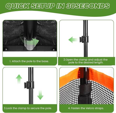 قادوس كرة التنس وأداة التقاط كرة المخلل، وعاء تجميع الكرات يحمل 60 كرة تنس أو 50 كرة مخلل، مقبض قابل للتعديل، مسترد كرة زنبركية شديدة التحمل للتدريب وممارسة المحكمة in Kuwait