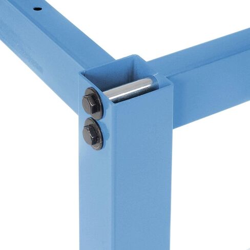 Global Industrial 72" Wx36 D Adjustable Height Workbench, Power Apron, 1-5/8" Thick Plastic Laminate Safety Edge, Blue in Saudi Arabia