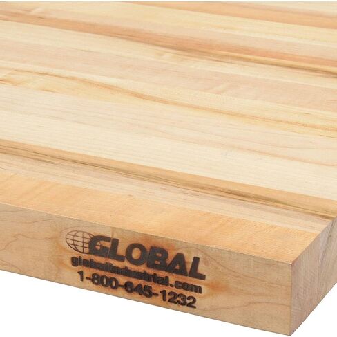 Global Industrial Adjustable Height Workbench with Power Apron, 72" W x 30" D, 1-3/4" Thick Maple Top Square Edge, 5000 Lbs Capacity, Blue, Assembly Required in Saudi Arabia