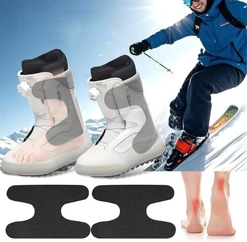 Ski Snowboard Boots Fitting Pads, 10 Pcs H Bars Self-Adhesive Foam Padding, Thick Ankle Wrap Pads Achilles Tendon Pressure Support Pad, Ski Boot Inserts Protectors to Reduce Heel Lift Ankle Blisters in Saudi Arabia