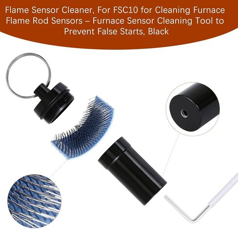 Flame Sensor Cleaner, for FSC10 for Cleaning Furnace Flame Rod Sensors – Furnace Sensor Cleaning Tool to Prevent False Starts, Black (2 Pack) in Saudi Arabia