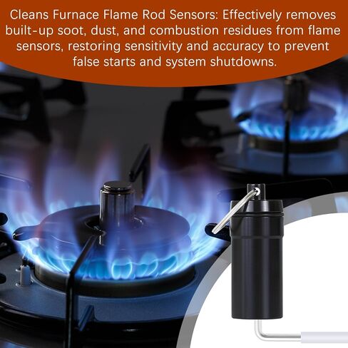Flame Sensor Cleaner, for FSC10 for Cleaning Furnace Flame Rod Sensors – Furnace Sensor Cleaning Tool to Prevent False Starts, Black (2 Pack) in Saudi Arabia