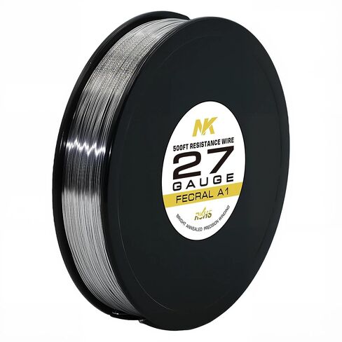 سلك تنظيف NK High Temp FeCrAl Alloy A1 لعناصر التسخين المقاومة، والسيراميك، والزجاج، وقطع الرغوة (A1 22 مقياس 250 قدم) in Saudi Arabia