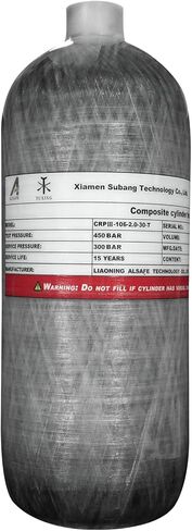 TUXING 4500Psi Carbon Fiber Scuba Tank, 2L/122Cu in, 2000CC Composite Cylinder in Saudi Arabia
