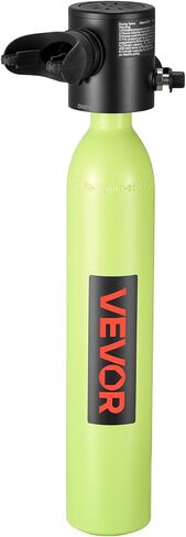 VEVOR Mini Scuba Tank, 0.5L Portable Diving Tank for Underwater Breathing, Reusable Lung Diving Cylinder up to 10 Minutes Dive Time, Emergency Rescue Pony Bottle with Refill Adapter for Snorkeling in Saudi Arabia