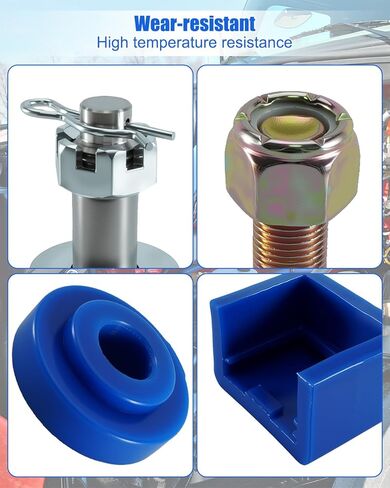 Engine Hood Hinge Pivot Bolt Roller Bushings and Bumper Fit for Peterbilt 357 377 378 379, Truck Hood Hinge Repair Kit Replace 13-04154 13-04164 13-04391 13-03593 in Saudi Arabia