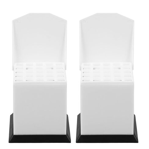 2pcs Hygienic Cotton Ball Divider Container - Plastic Cotton Ball Holder Organizer for Home Use and Dental Storage Management in Saudi Arabia