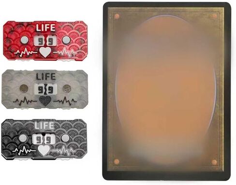 Life Counter 2 PCS PCAK Twin Digits نمط Dragon Scale مصمم 2 × 4 سم (0.787 × 1.57 بوصة) للعبة CEDH ولعبة MTG مزدوجة مصنوعة من الأكريليك (Black & Red Scale) in Saudi Arabia