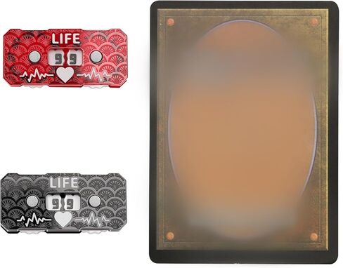 Life Counter 2 PCS PCAK Twin Digits نمط Dragon Scale مصمم 2 × 4 سم (0.787 × 1.57 بوصة) للعبة CEDH ولعبة MTG مزدوجة مصنوعة من الأكريليك (Black & Red Scale) in Kuwait