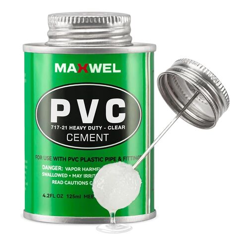 PVC Cement Pipe Glue – Fast Dry Plumbing Solvent Weld Waterproof Clear Finish for PVC Pipe, Vinyl & Inflatable Repair 4.2 fl oz Leak Proof Can in Kuwait