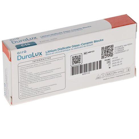 Aira 600122 DuraLux IPS e.max نوع كتل CAD inLab HT A3 C14 5/Pk in Kuwait