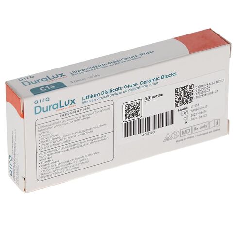 Aira 600108 DuraLux IPS e.max Type Blocks CAD inLab LT D3 C14 5/Pk in Kuwait