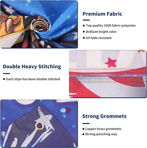 غطاء باب الذكرى السنوية الـ 250 لبروبسين، لافتة مقاس 6 × 2.9 قدم 1776-2026، لوازم حفلات عيد الميلاد الـ 250 لأمريكا النسر، ديكور حائط معلق مع حلقات نحاسية لديكورات الأبواب الداخلية والخارجية in Kuwait