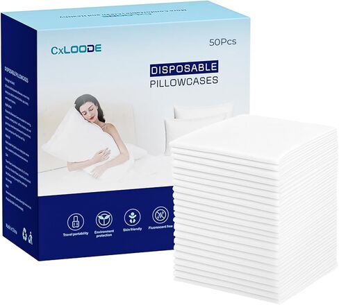 Disposable Pillow Case Covers, Disposable Pillowcases Bulk Pillowcase,Single-Use for Medical Hospital Travel Spa, Standard Size, 21x33 Inches, 50 PCS in Saudi Arabia