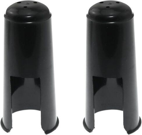 Maxmoral 2PCS Saxophone Mouthpiece Protective Cover Cap 1.25x2.87 inches Saxophone Clarinet Replacement Mouthpiece Cover Plastic Protective Sleeve with Strap Attachment Black in Saudi Arabia