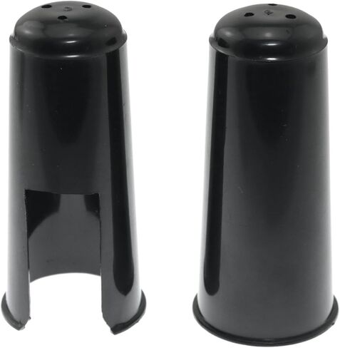 Maxmoral 2PCS Saxophone Mouthpiece Protective Cover Cap 1.25x2.87 inches Saxophone Clarinet Replacement Mouthpiece Cover Plastic Protective Sleeve with Strap Attachment Black in Saudi Arabia