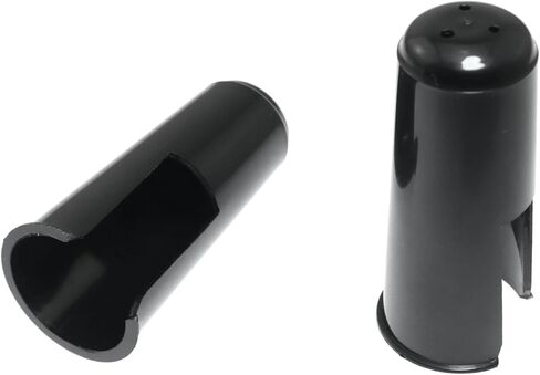 Maxmoral 2PCS Saxophone Mouthpiece Protective Cover Cap 1.25x2.87 inches Saxophone Clarinet Replacement Mouthpiece Cover Plastic Protective Sleeve with Strap Attachment Black in Saudi Arabia