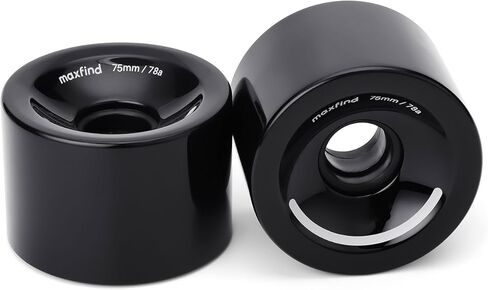 عجلات لوح التزلج maxfind 75 مم 78A - لوح طويل من البولي يوريثين الناعم وعجلات كروزر كهربائية، مجموعة من 4 in Kuwait