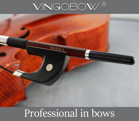 Upright Double Bass Bow Half 1/2 Size German Model Brazilwood Stick 300BGB 72cm Straight Smooth Tuner Ebony Frog Natural Black Horse Hair Deep Powerful and Wild Tone Smooth Screw Straight in Saudi Arabia