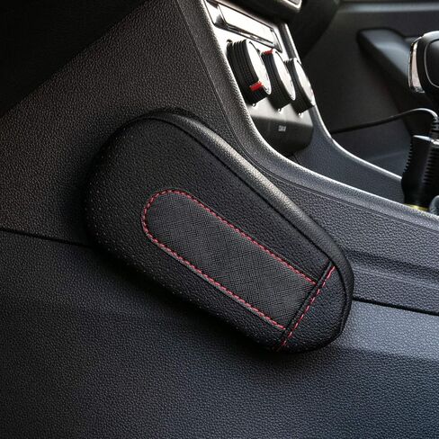 Armrest Pad for Car Door，Driver Side Soft Pad for Knee Pain Relief，Knee Pillow for Car Center Console，Thigh Support Comfort Pillow Car Interior Accessories Compatible for Kia Stinger (BLACK WHITE) in Kuwait