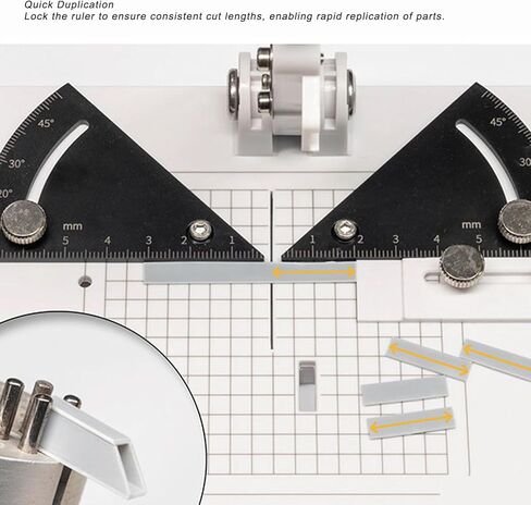 Miter Cutter, 0 to 45 Angle Cutting Station with Adjustable Angles Slot, Suitable for Plastic and Wood, Equipped with Protractor and Metal Knob in Saudi Arabia