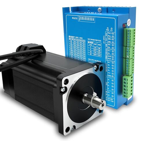Nema34 86mm محرك متدرج بحلقة مغلقة XY 1 محور Nema 34 12 Nm 1200 Ncm 1714 oz.in Step Motors، 18-110VDC حلقة مغلقة Steping Driver CNC Servo Motor Kit in Kuwait