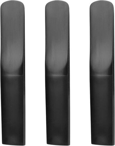 3pcs Resin Clarinet Reeds, 2.5 Strength Bb Plastic Clarinet Reed Traditional Style Bass Saxophone Mouthpiece Replacement Part Accessories for Beginners Students Educators Music Lovers(Black) in Kuwait