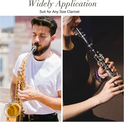 10 Pack Bb Clarinet Reeds Strength 2.5 – Natural Cane Reeds for Beginners & Students | Includes Protective Storage Case | B-Flat Clarinet Replacement Reed for Practice & Performance in Kuwait