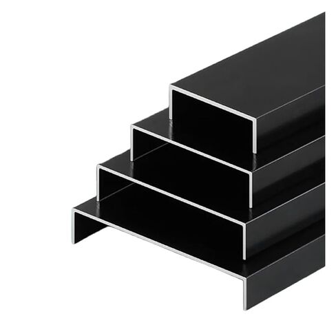 Aluminium Channel U Profile, 6063 Aluminum U Shaped Channel Equilateral Groove Black 500mm Pack of 2(30x20x28mm) in Saudi Arabia