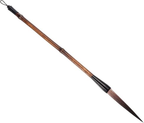 PATIKIL 12mm Round Paint Brush, Watercolor Ink Painting Calligraphy Writing Brush Drawing Art Sumi-e Brush Bamboo Handle for Beginners, Gray in Kuwait