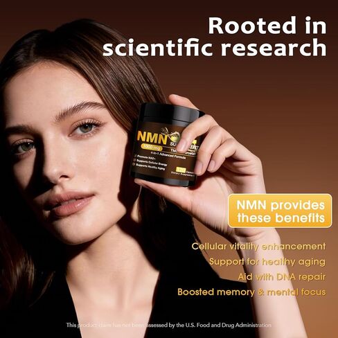 NMN Supplement 1000mg - NMN Supplement 1000mg Pure Organic, NMNH Alternative, Resveratrol Supplement, NAD+ Supplement, TMG & Quercetin for Cellular Support 120 Capsules in Kuwait