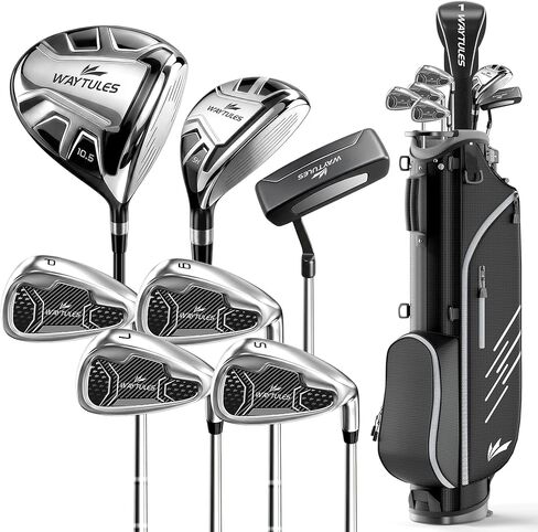 مجموعة ملاعب جولف كاملة مكونة من 8 قطع للرجال والنساء - مضارب جولف للبالغين مع حقيبة حامل، سائق، هجين، 5/7/9/P مكاوي ومضرب، اليد اليمنى in Kuwait