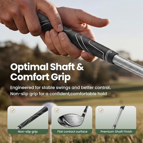 مجموعة ملاعب جولف كاملة مكونة من 8 قطع للرجال والنساء - مضارب جولف للبالغين مع حقيبة حامل، سائق، هجين، 5/7/9/P مكاوي ومضرب، اليد اليمنى in Kuwait