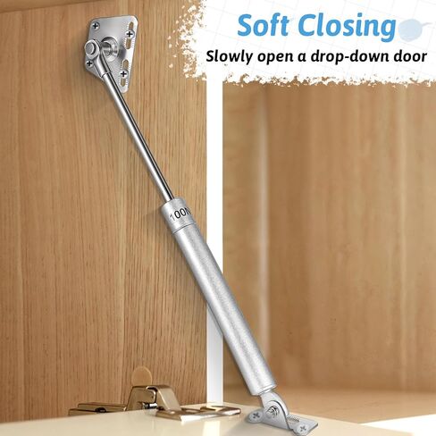 Heavy Duty Gas Struts, 150N/33LBS Drop Down Metal Soft Open Hinges Pneumatic Lift Spring Downturn Door Buffer for Downward Flap Lid Slowly Down, Drop-Front Desk, Cabinet Desk or Loft Hatch in Saudi Arabia