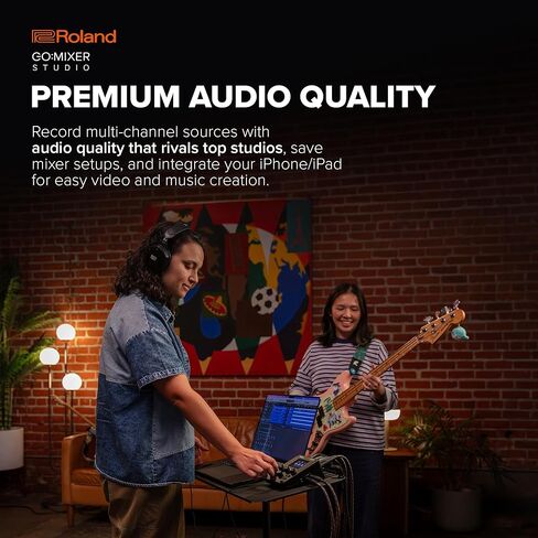 Roland GO:MIXER STUDIO | Portable Multi-Channel Mixer & Audio Interface | Perfect for Content Creators & Musicians | Studio-Grade Audio Quality | Onboard FX in Saudi Arabia