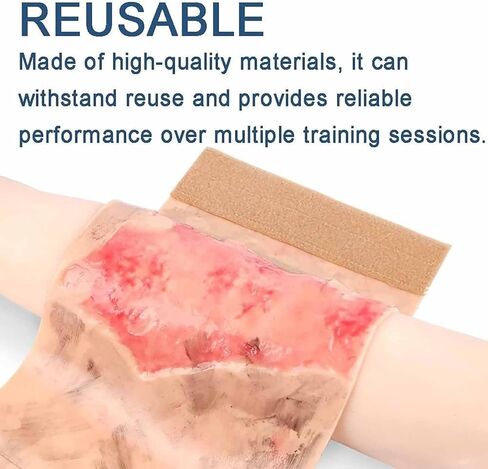 ERICAT Simulated Burn Wound Model, 2-3 Degree Limb Burns Training Module, Skin Realistic Appearance Design and Rapidly Improve Skills, Wearable and Reusabilit Design, Suit for Demonstration in Saudi Arabia