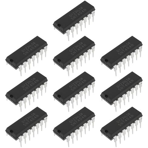 10 قطعة SN7404N عرافة العاكس IC 6-قناة بوابة المنطق رقاقة PDIP-14 لتطبيقات معالجة الإشارات الرقمية 5 فولت in Saudi Arabia