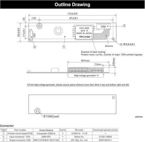 لوحة عاكس LCD 65PW061 CXA-0420 PCU-P213C، عاكس إضاءة خلفية CCFL بمخرجين مع خاصية التعتيم والتنبيه PWM - للوحات من 5 إلى 8 بوصة in Kuwait