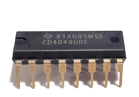 CD4049UBE CD4049 CMOS Hex Inverting Buffer/Converter Breadboard-Friendly IC DIP-16 (Pack of 10) in Kuwait