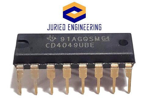 CD4049UBE CD4049 CMOS Hex Inverting Buffer/Converter Breadboard-Friendly IC DIP-16 (Pack of 10) in Kuwait