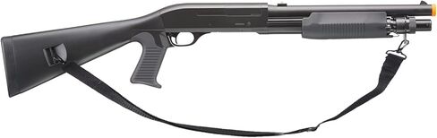M56A Tri-Shot Airsoft Spring Shotgun مع مخزون كامل (اللون: أسود) - نسر مزدوج in Saudi Arabia