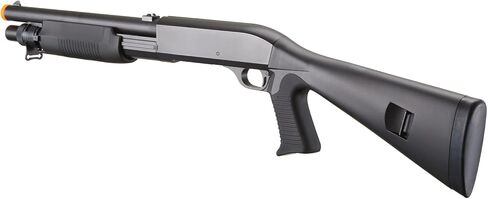 M56A Tri-Shot Airsoft Spring Shotgun مع مخزون كامل (اللون: أسود) - نسر مزدوج in Saudi Arabia